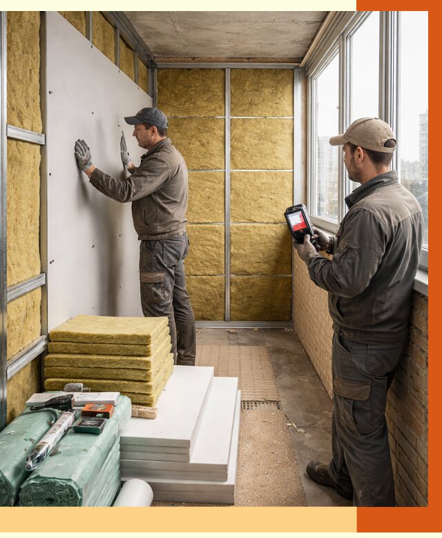 Утепление балкона в Кореновске от 4664 руб. под ключ | ТепломастерКнв